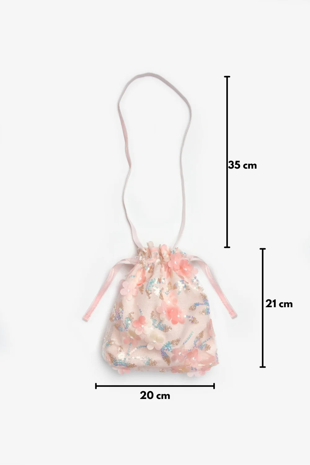 Borsa Bambina Flower Pesca