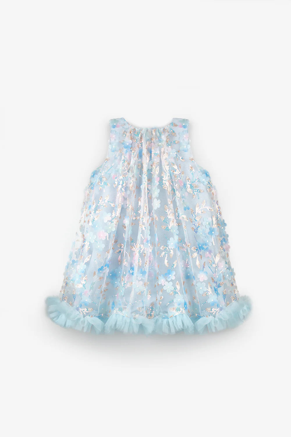 Abito Bambina Flower Polvere