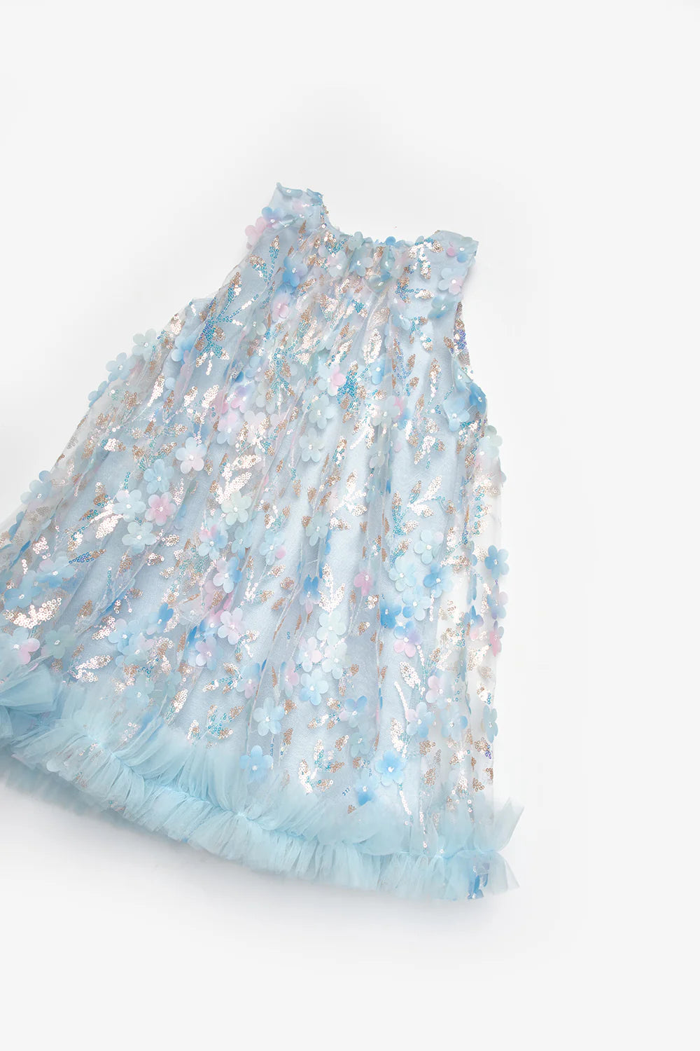 Abito Bambina Flower Polvere