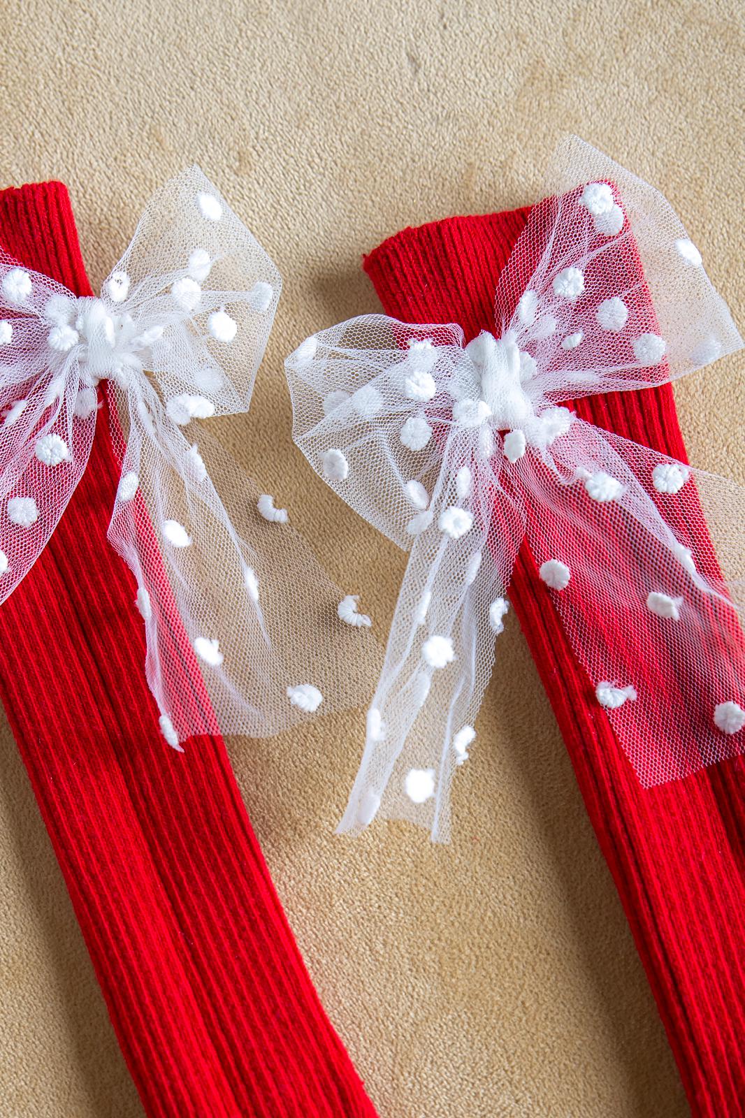 Calzini Alti Neonata Pois Natale