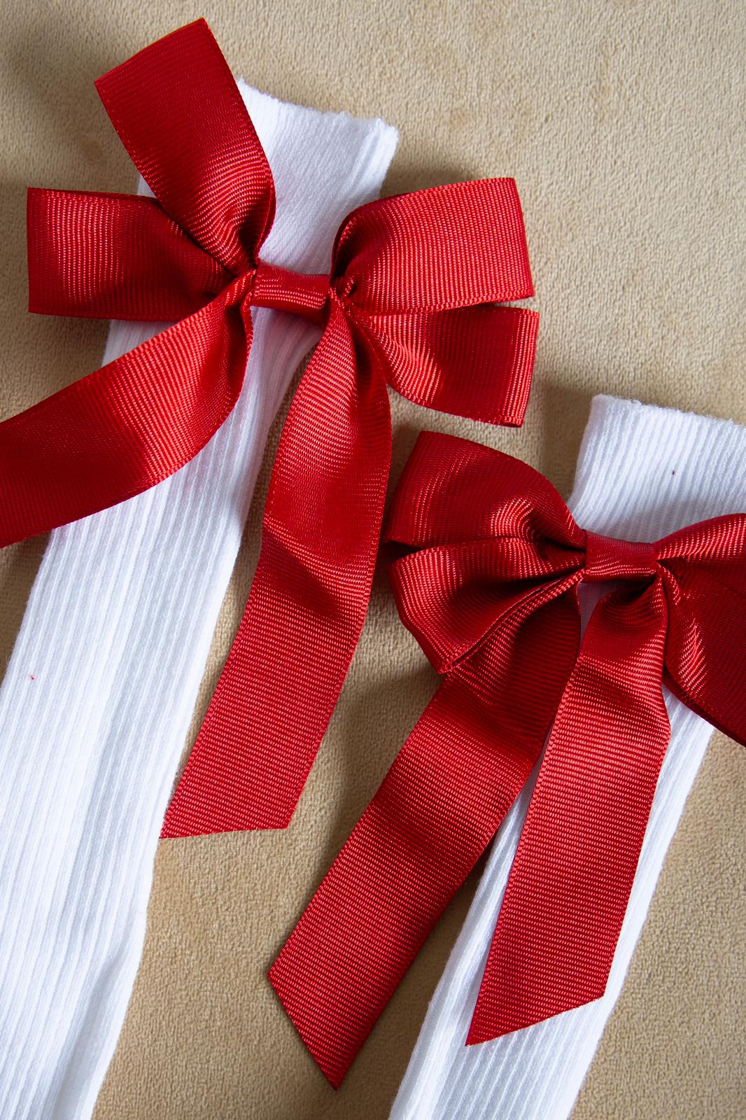 Calzini Alti Neonata Rosso Natale