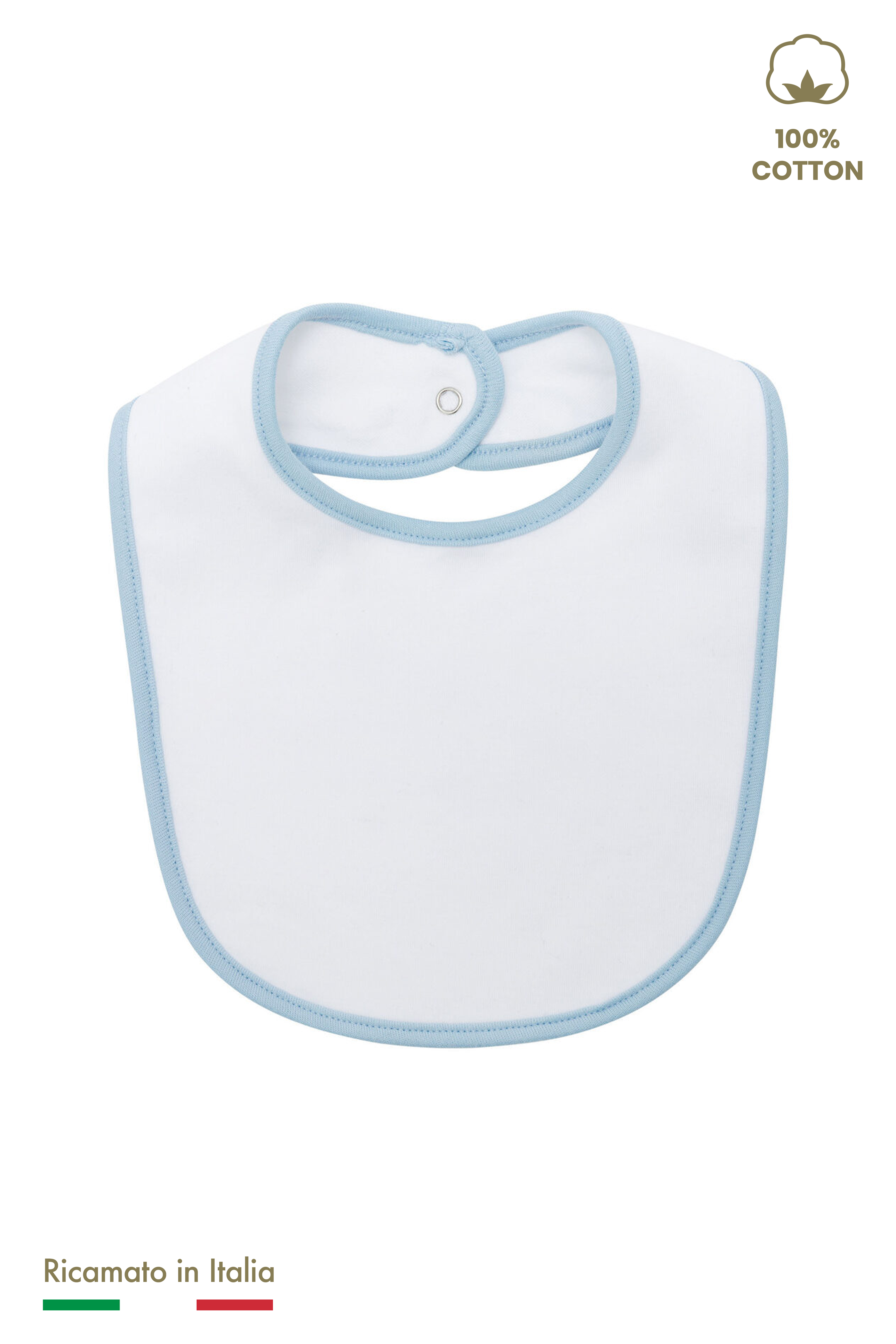 Bavetta Neonato 100% Cotone - Personalizzato