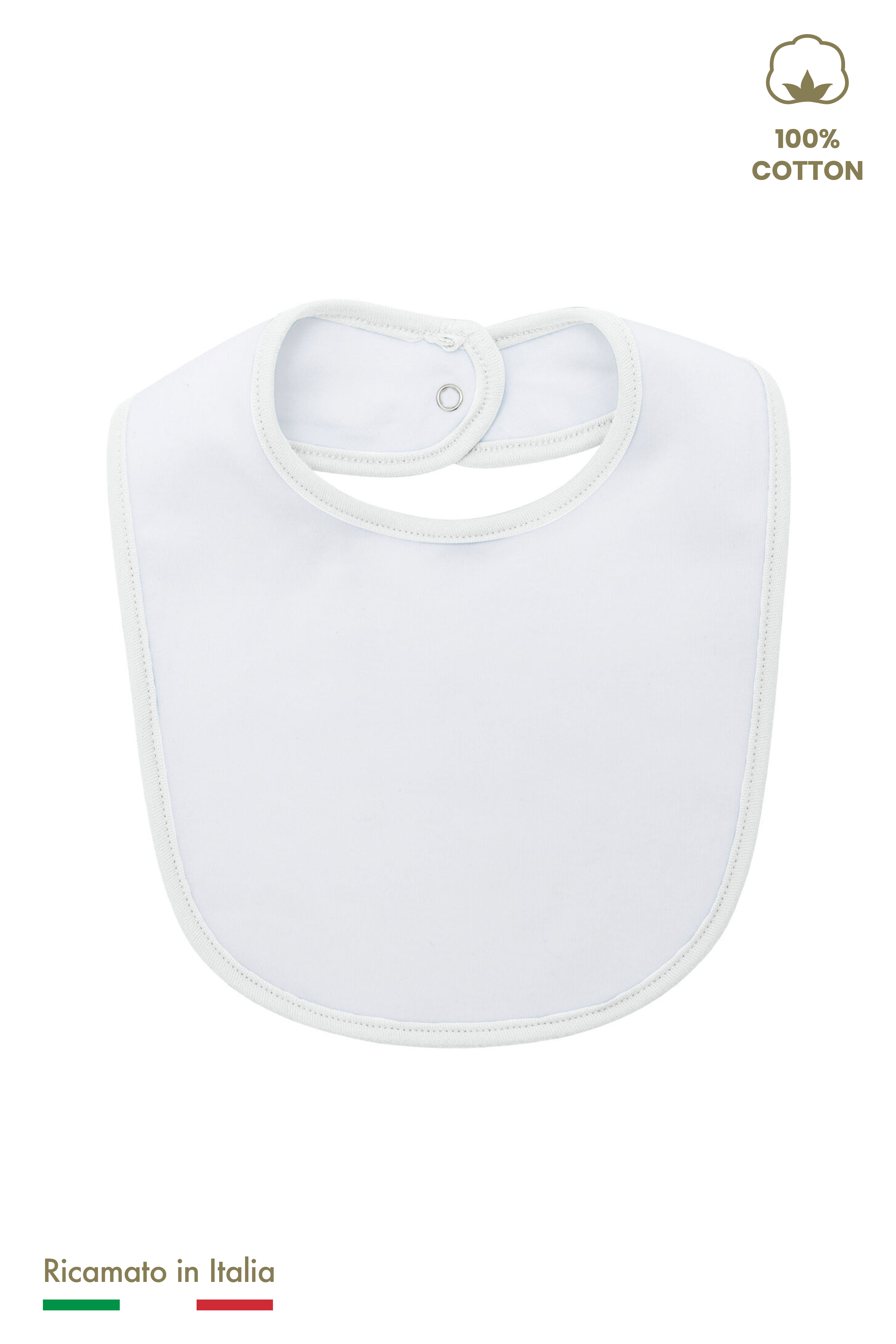 Bavetta Neonato 100% Cotone - Personalizzato