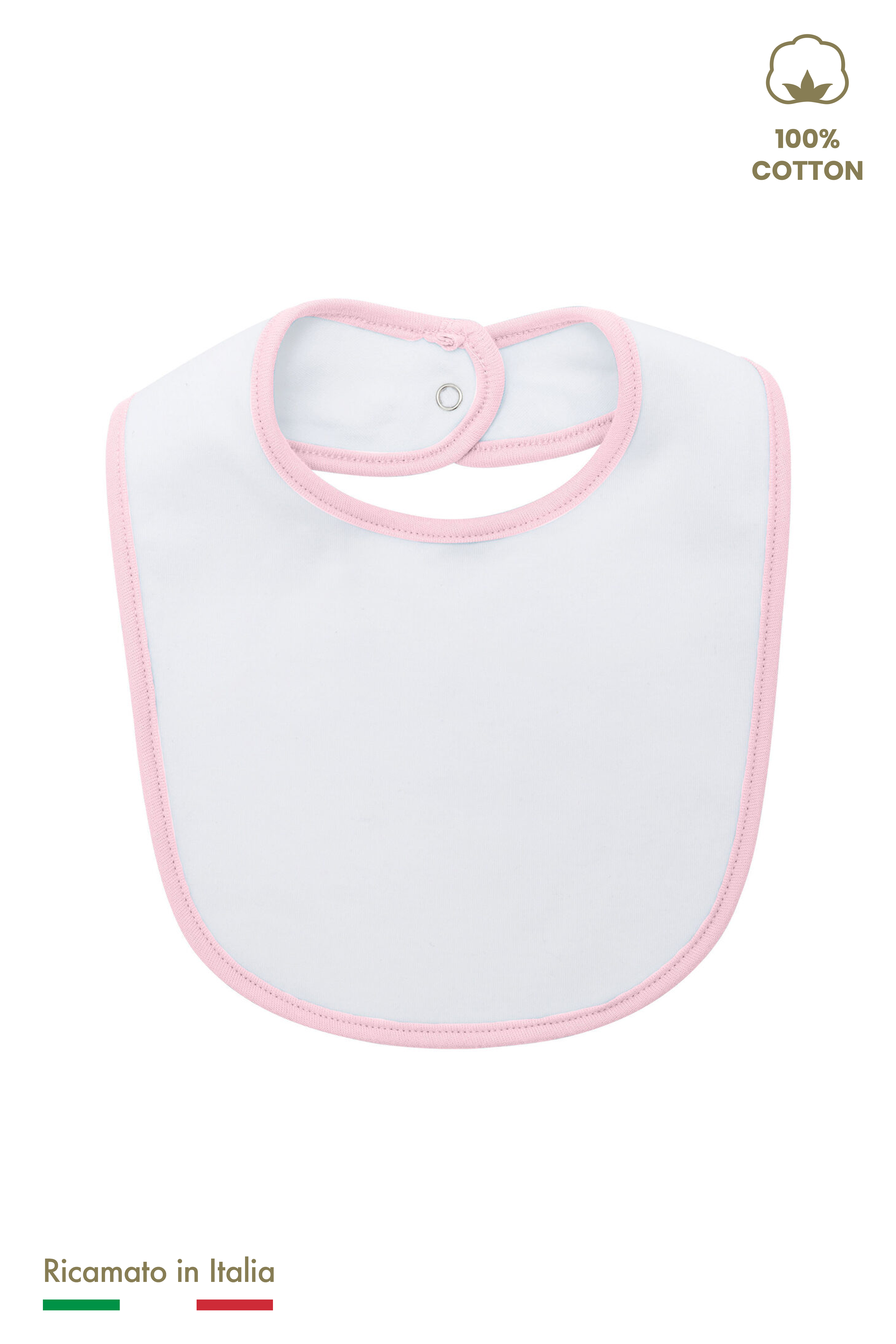 Bavetta Neonato 100% Cotone - Personalizzato