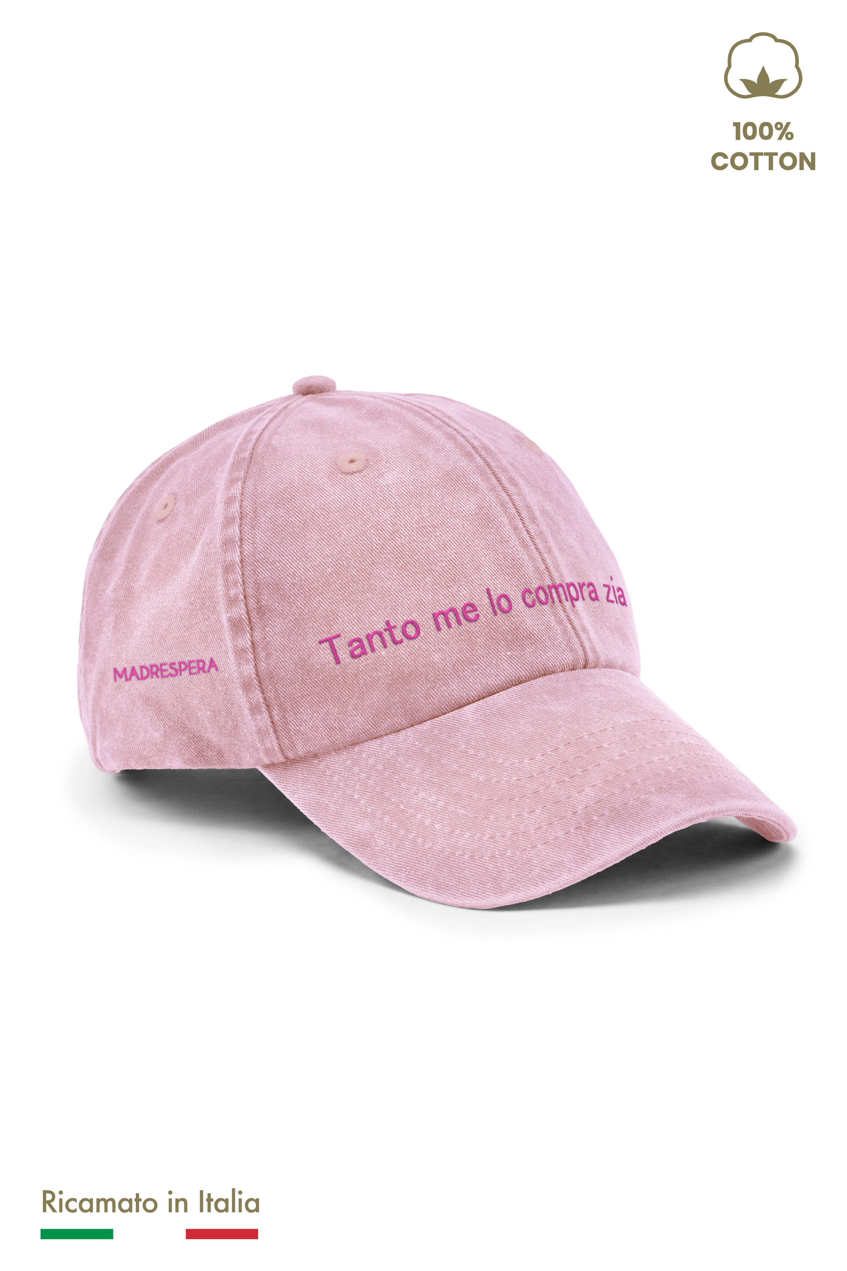 Cappellino Ricamato Bambino Unisex Vintage "Tanto me lo compra Zia"